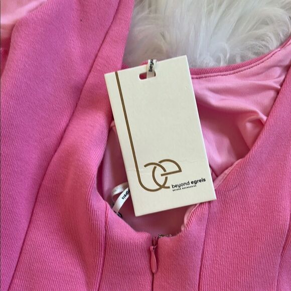 NWT Beyond Egreis Dress Pink Sleeveless Dress Flare Bodice Medium - Picture 7 of 11